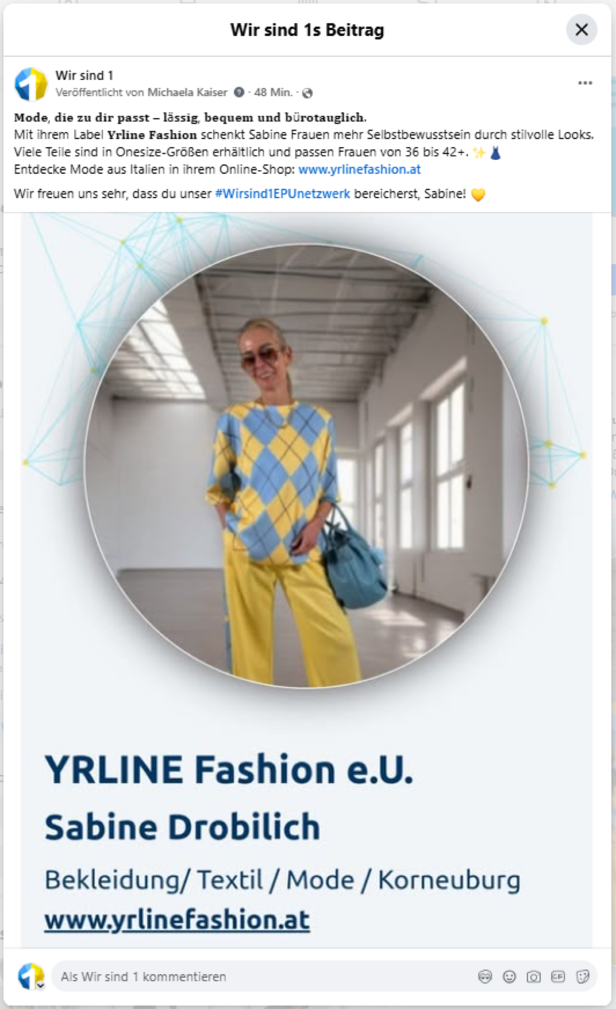 Gemeinsam stark: YRLINE Fashion ist jetzt Teil von "Wir sind 1"
