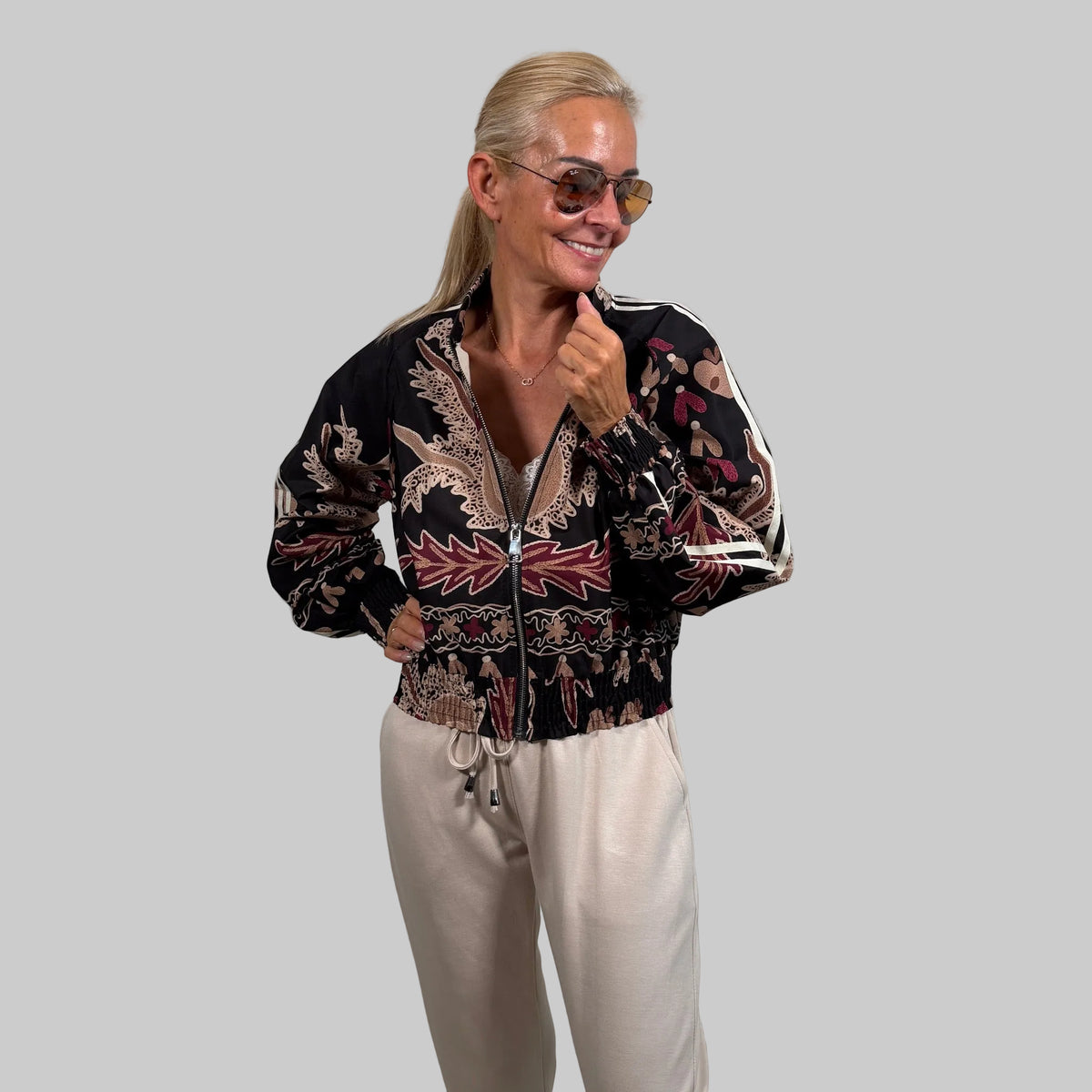 Blouson Fantasiemuster Streifen - Farbauswahl