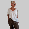 V-Shirt Glitzerdetails - Farbauswahl