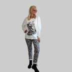Butterstoff Langarmshirt "You get life on" - Farbauswahl
