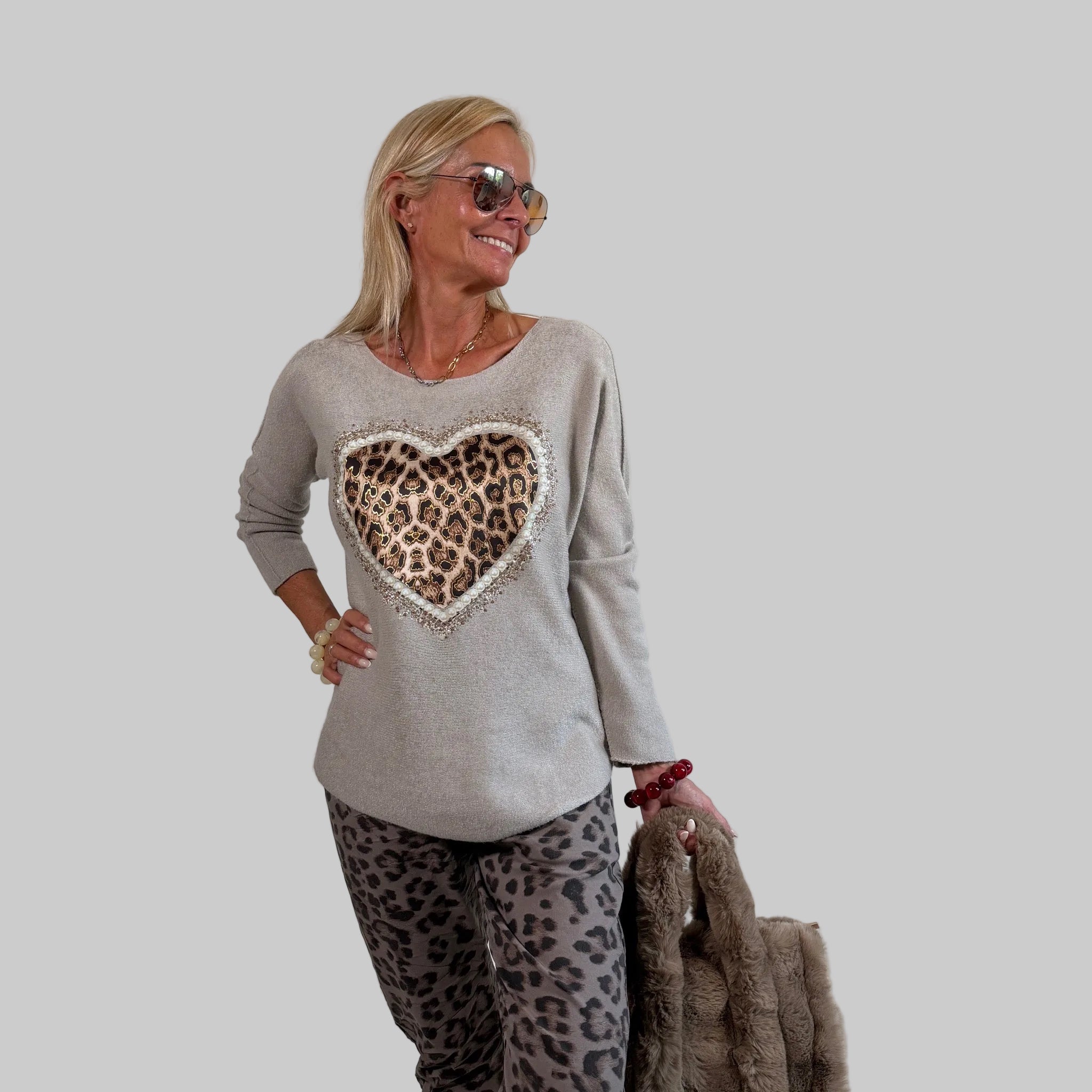 Feinstrickpullover Herz - Farbauswahl