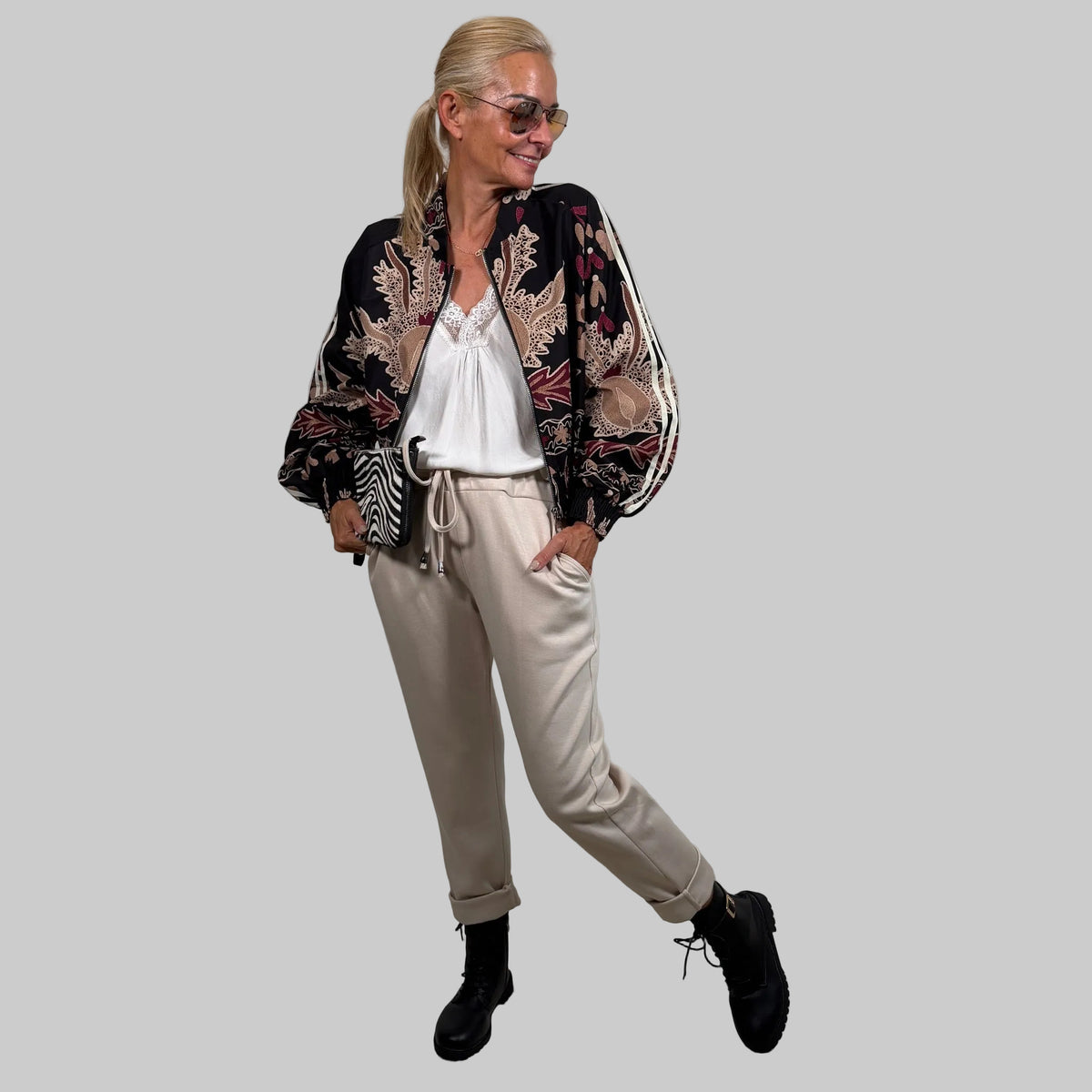 Blouson Fantasiemuster Streifen - Farbauswahl