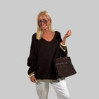 Grobstrickpullover Goldrand - Farbauswahl