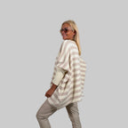 Feinstrickpullover Streifen Oversize - Farbauswahl