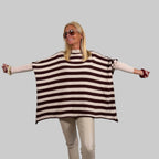 Feinstrickpullover Streifen Oversize - Farbauswahl