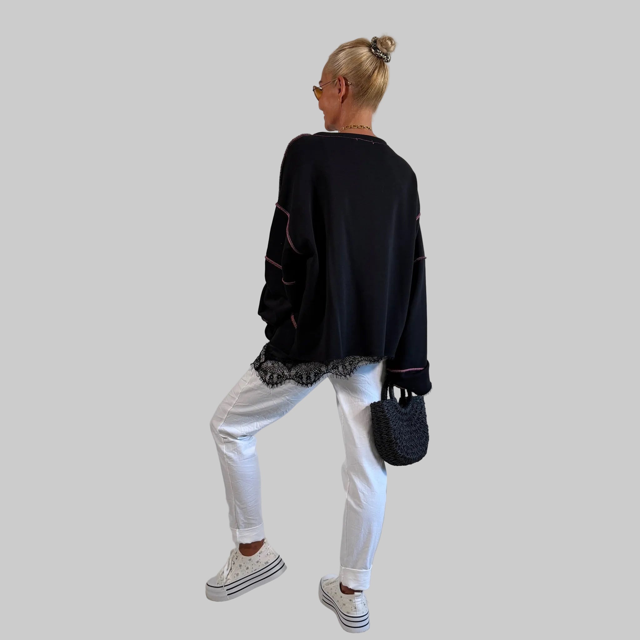 Sweater Rosa Nähte - Farbauswahl