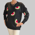 Feinstrickpullover - Melone