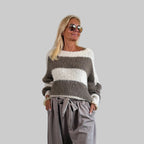 Strickpullover Streifen - Farbauswahl