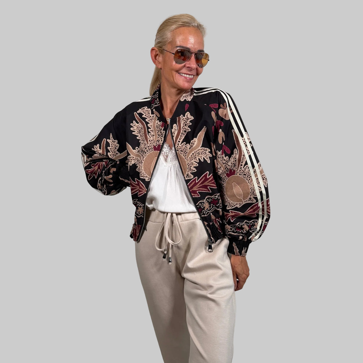 Blouson Fantasiemuster Streifen - Farbauswahl
