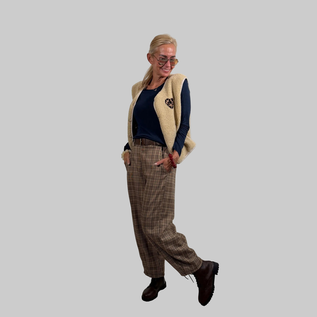 Stoffhose 7/8 kariert - Farbauswahl