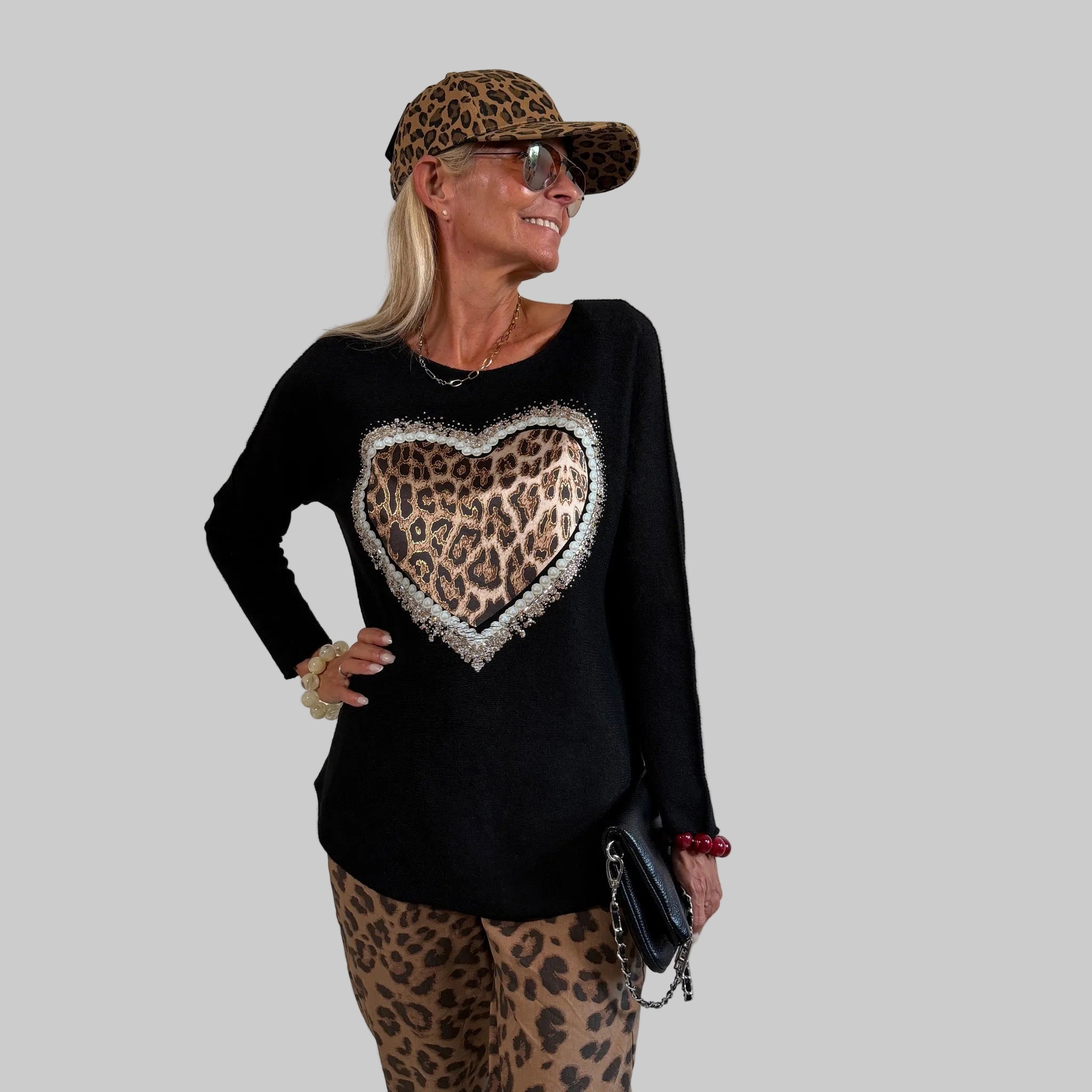 Feinstrickpullover Herz - Farbauswahl