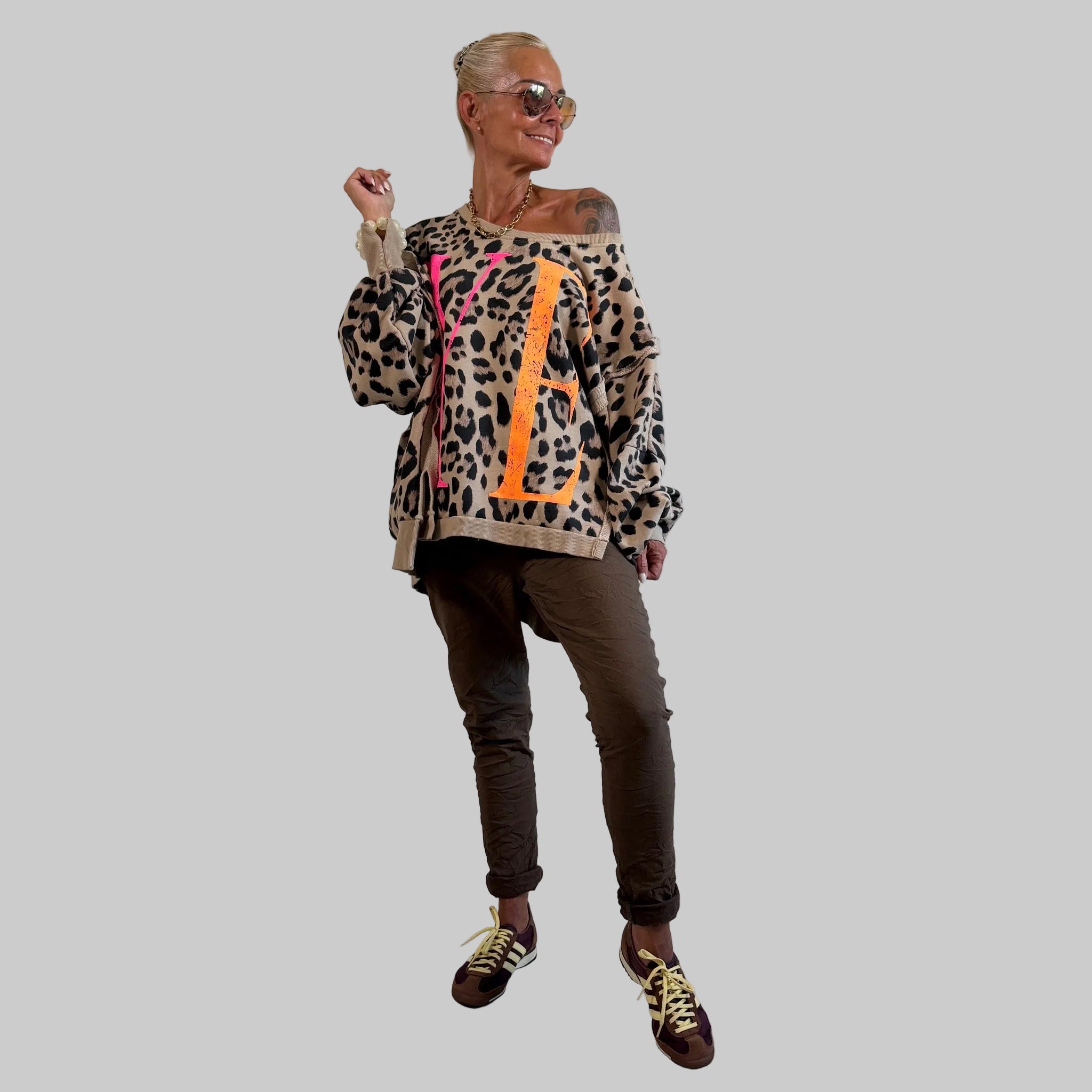Leo Sweater Oversize "YEAH" - Farbauswahl