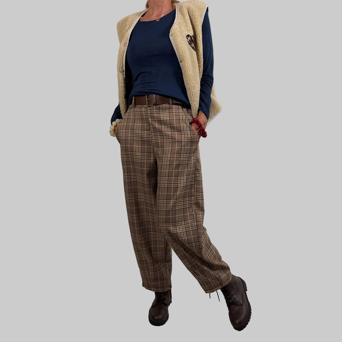 Stoffhose 7/8 kariert - Farbauswahl