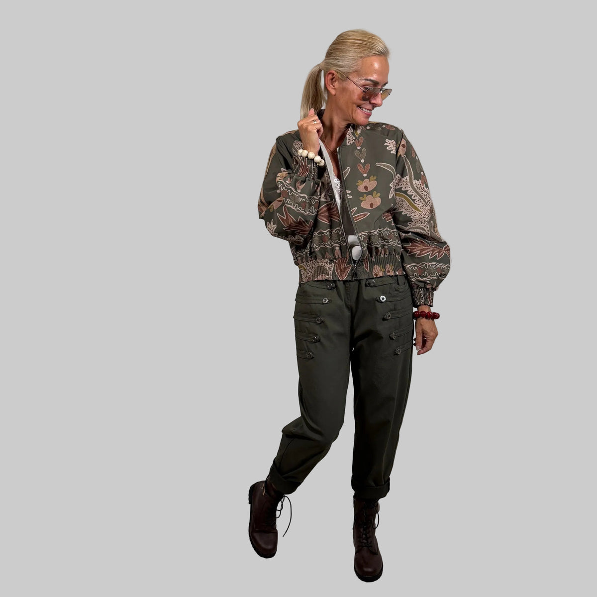 Blouson Fantasiemuster Streifen - Farbauswahl