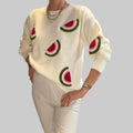 Feinstrickpullover - Melone