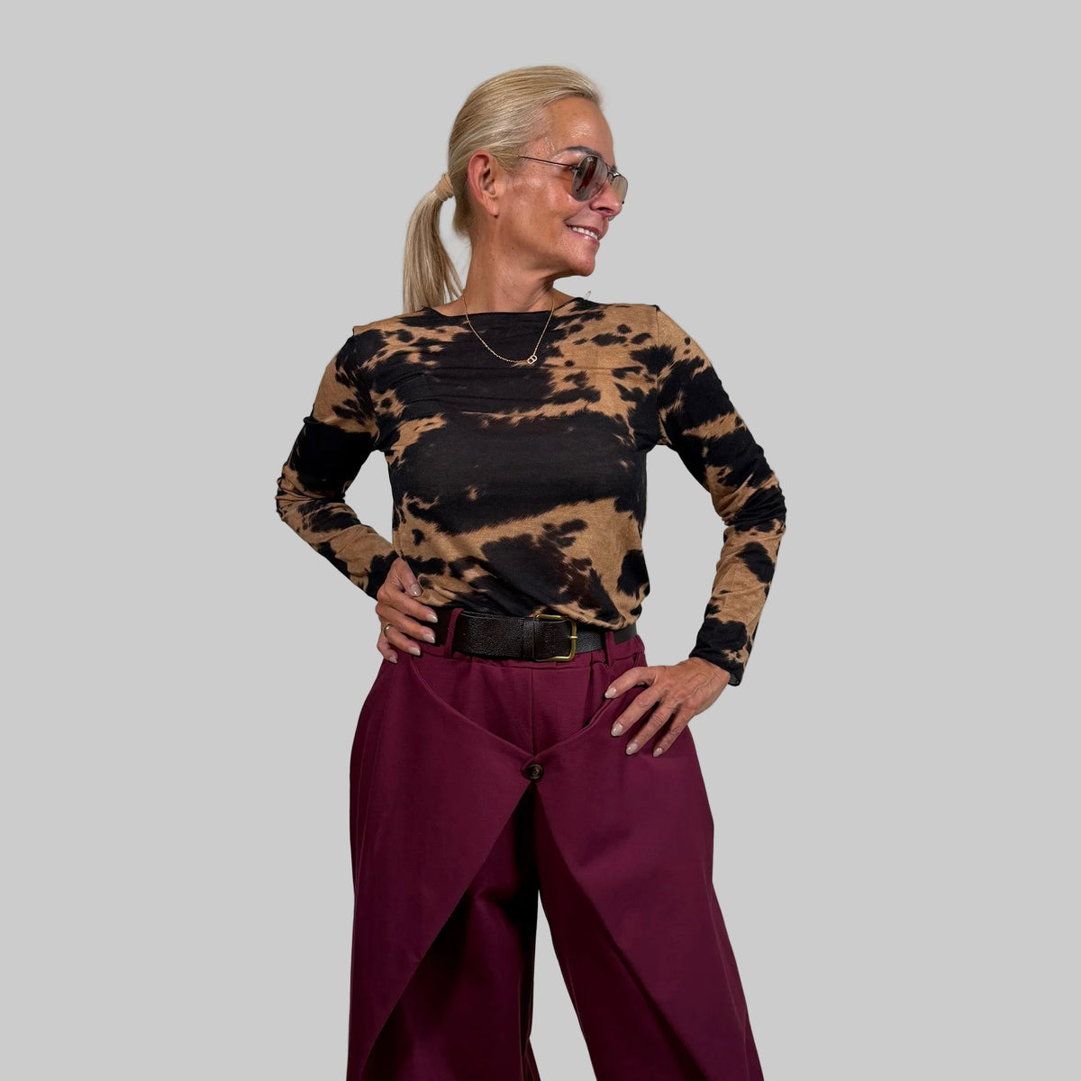 Kaschmir Langarmshirt Camouflage - Farbauswahl