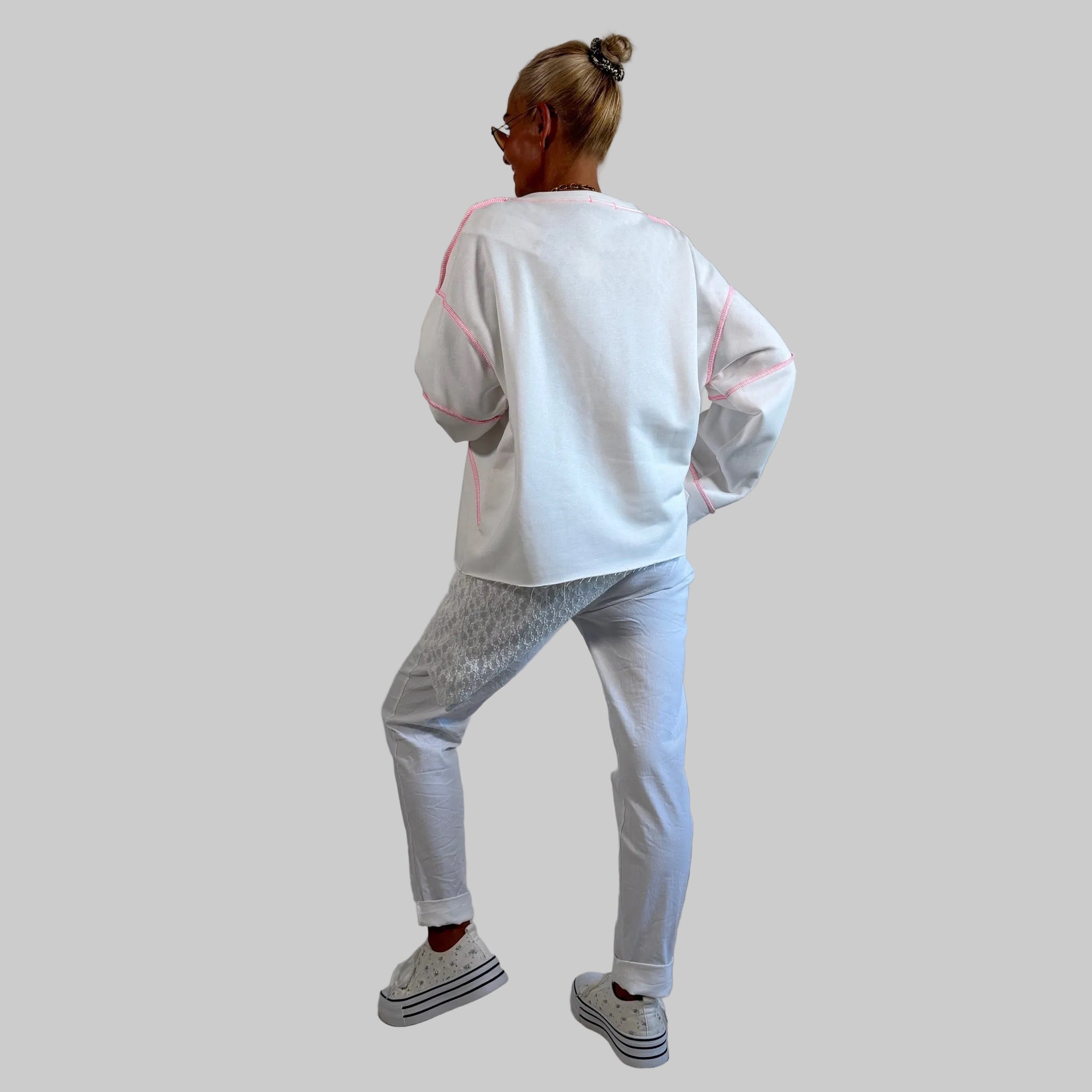 Sweater Rosa Nähte - Farbauswahl