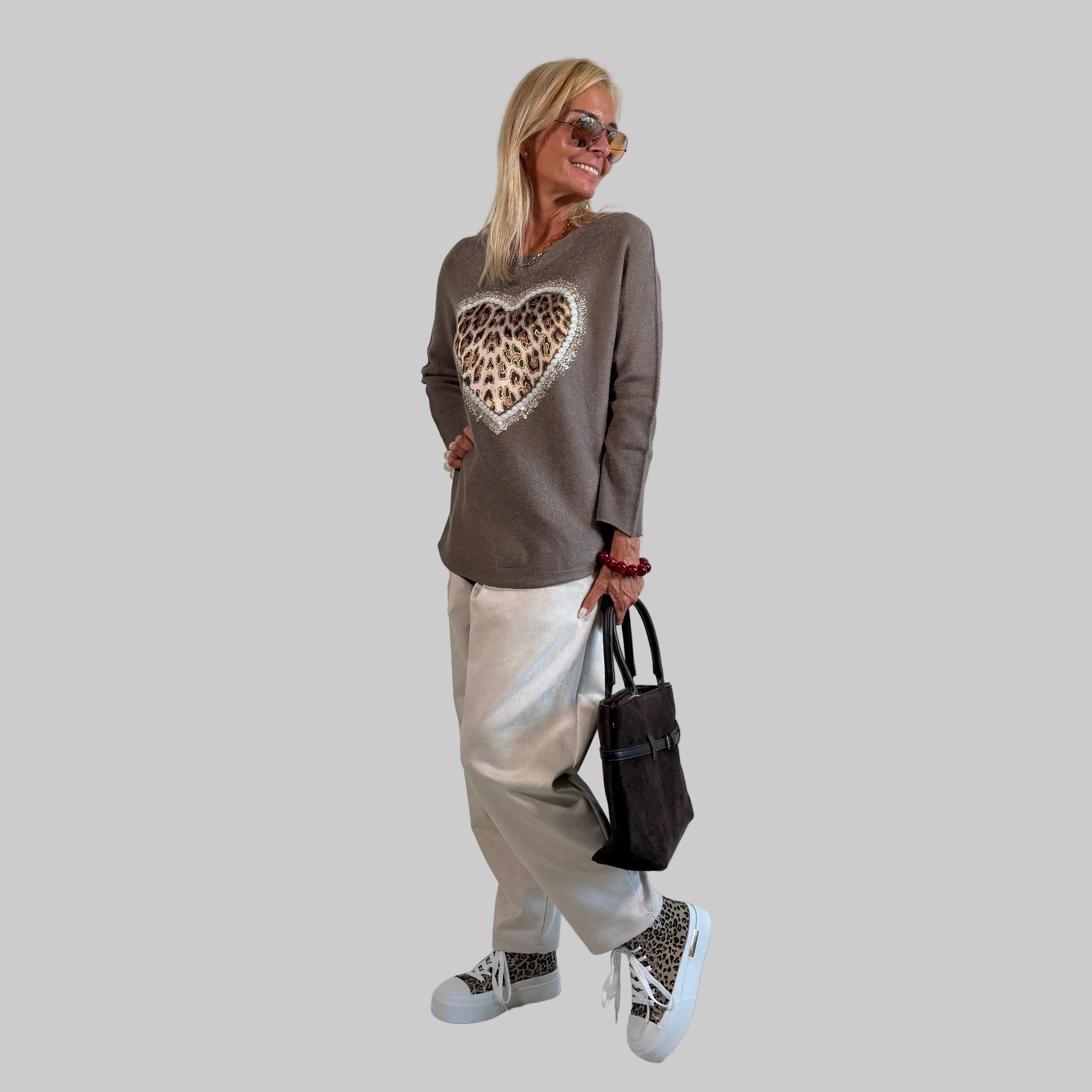 Feinstrickpullover Herz - Farbauswahl