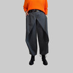 Stretch Wide Leg Hose Knopf - Farbauswahl