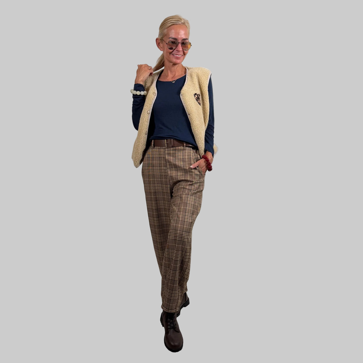 Stoffhose 7/8 kariert - Farbauswahl