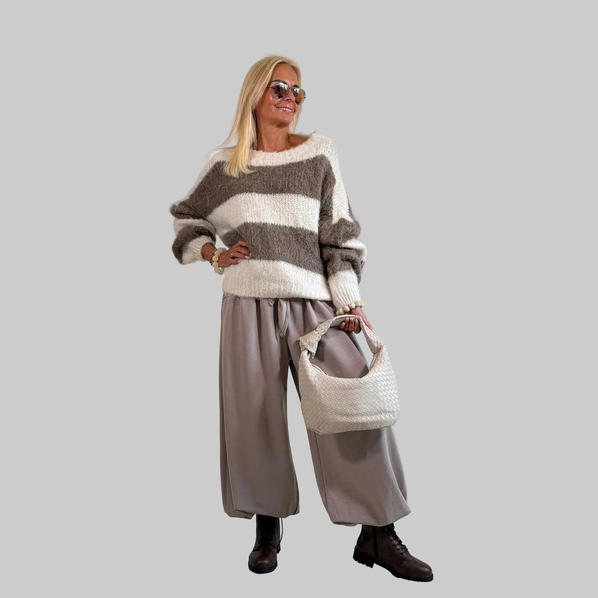 Strickpullover Streifen - Farbauswahl