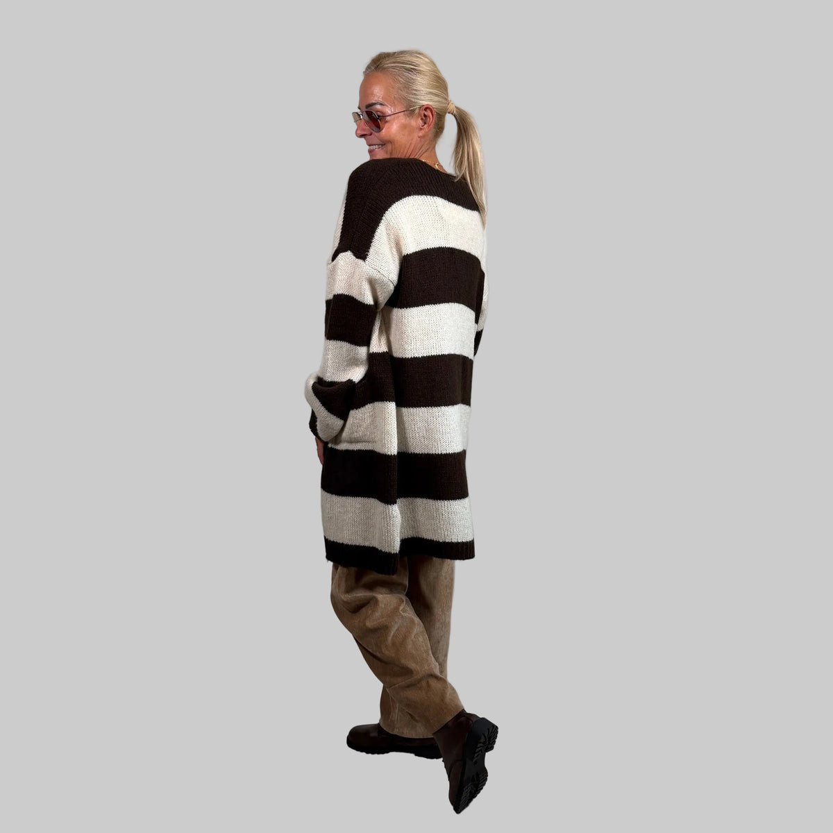 Strickmantel Streifen - Farbauswahl