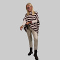 Feinstrickpullover Streifen Oversize - Farbauswahl