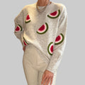 Feinstrickpullover - Melone