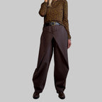Stretch Wide Leg Hose Knopf - Farbauswahl