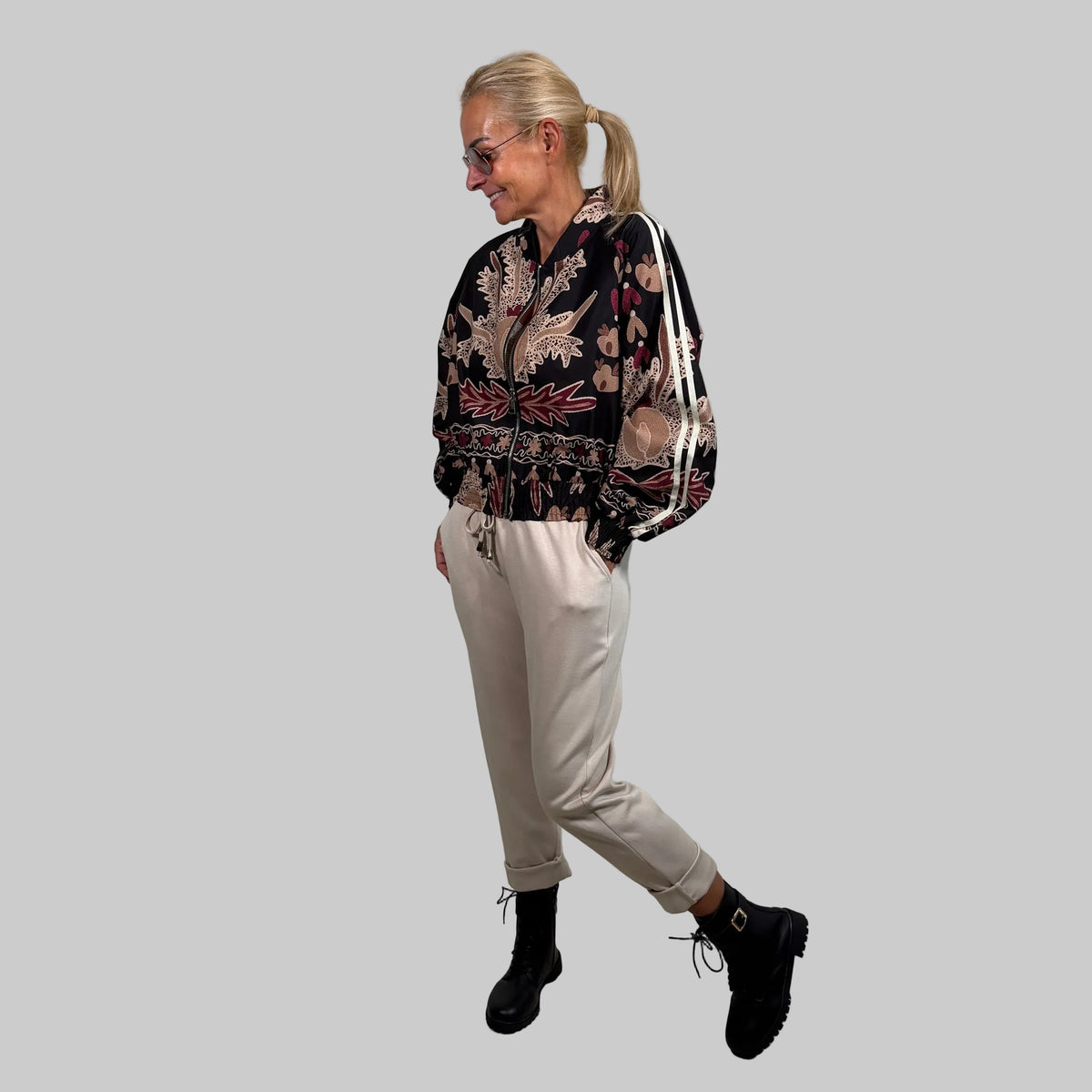 Blouson Fantasiemuster Streifen - Farbauswahl