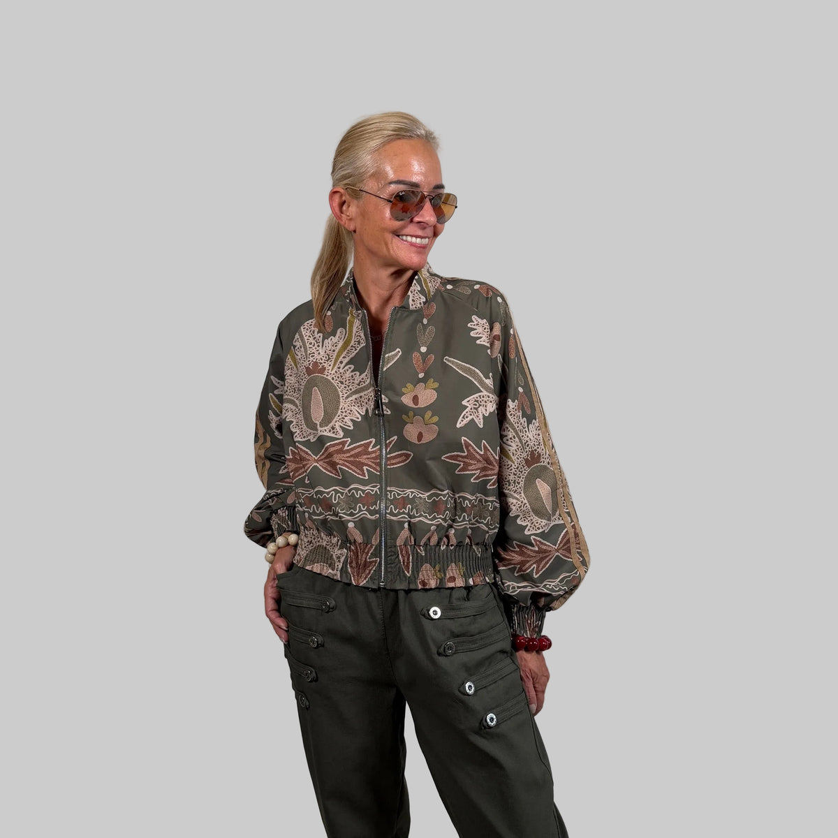 Blouson Fantasiemuster Streifen - Farbauswahl