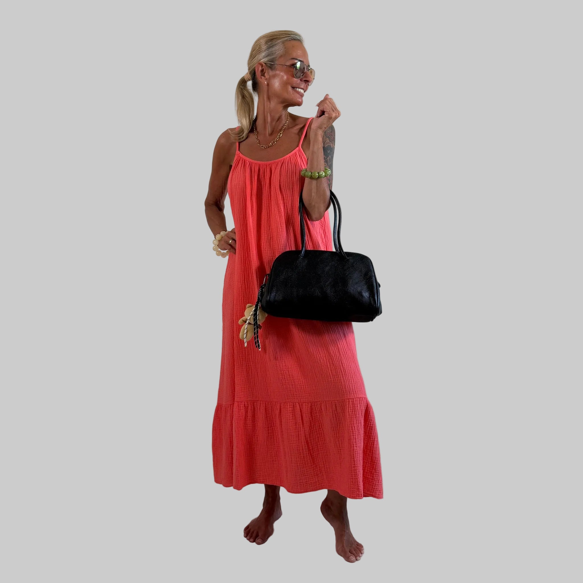 Musselin Uni Sommerkleid - Farbauswahl