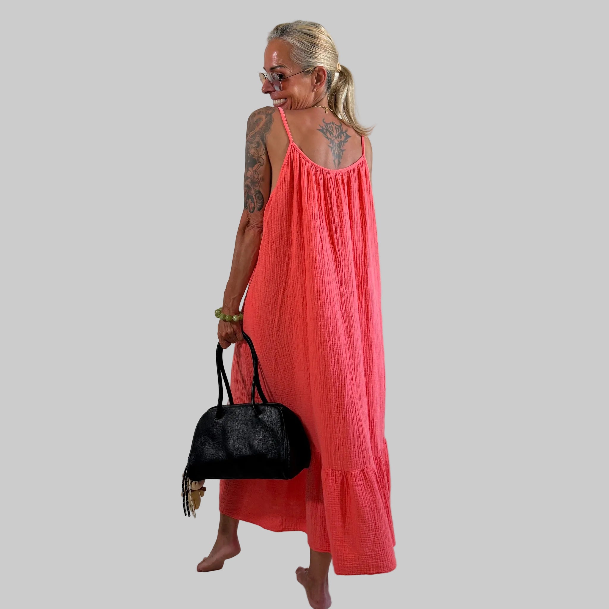 Musselin Uni Sommerkleid - Farbauswahl