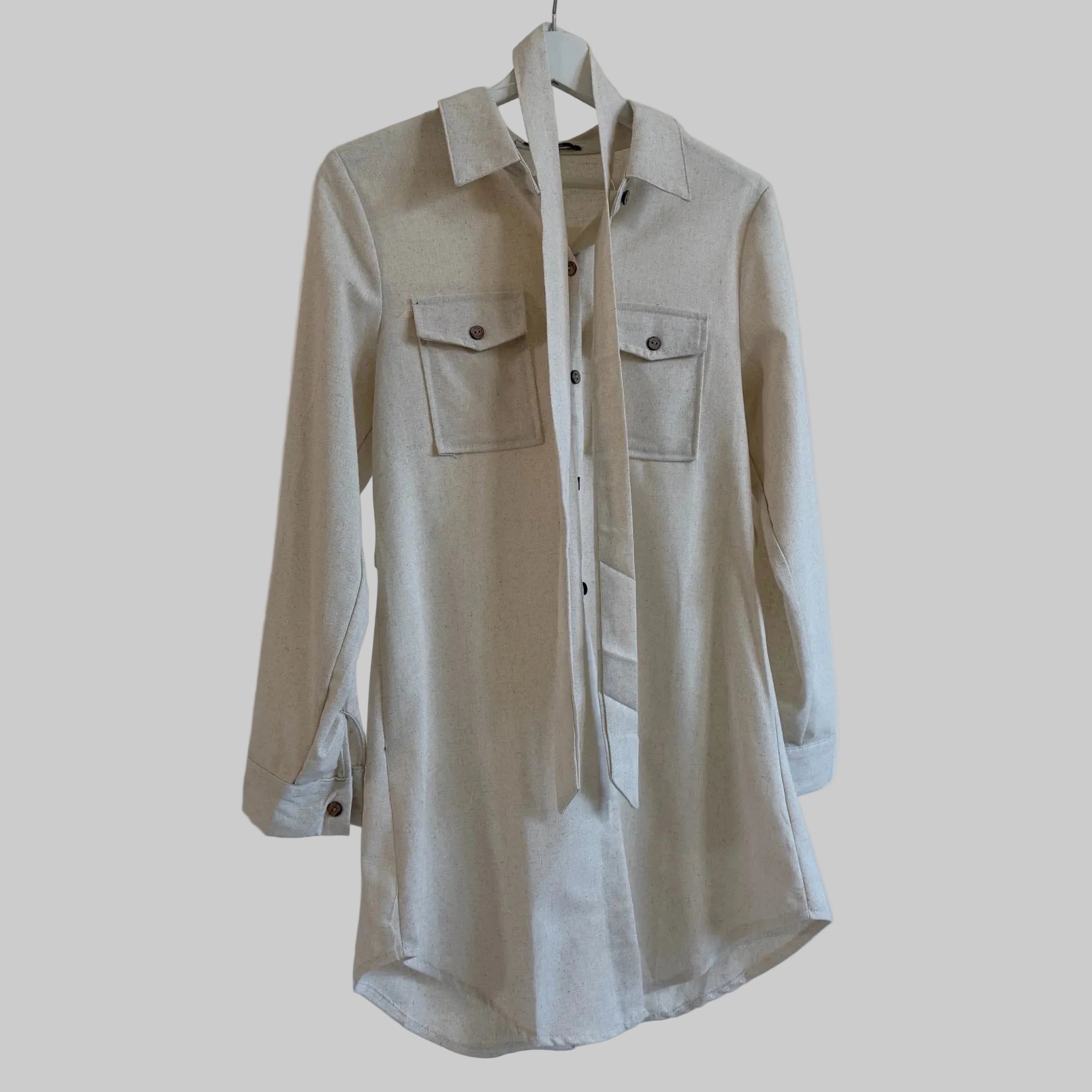 Longbluse mit Gürtel