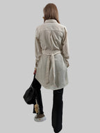 Longbluse mit Gürtel