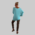 V-Feinstrickpullover Oversize - Farbauswahl