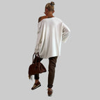 V-Feinstrickpullover Oversize - Farbauswahl