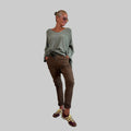 V-Feinstrickpullover Oversize - Farbauswahl