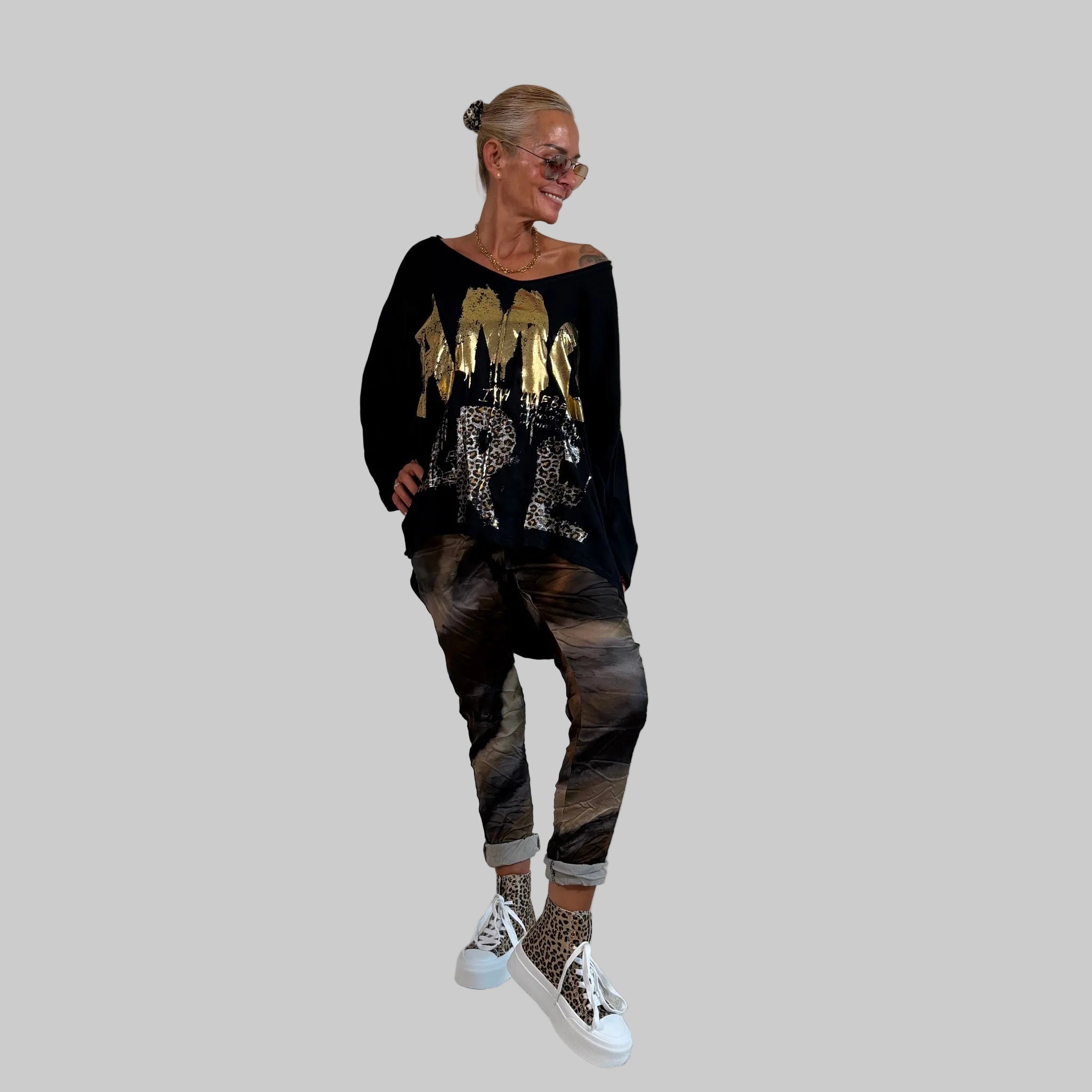 Longshirt Oversized "AMORE" - Farbauswahl