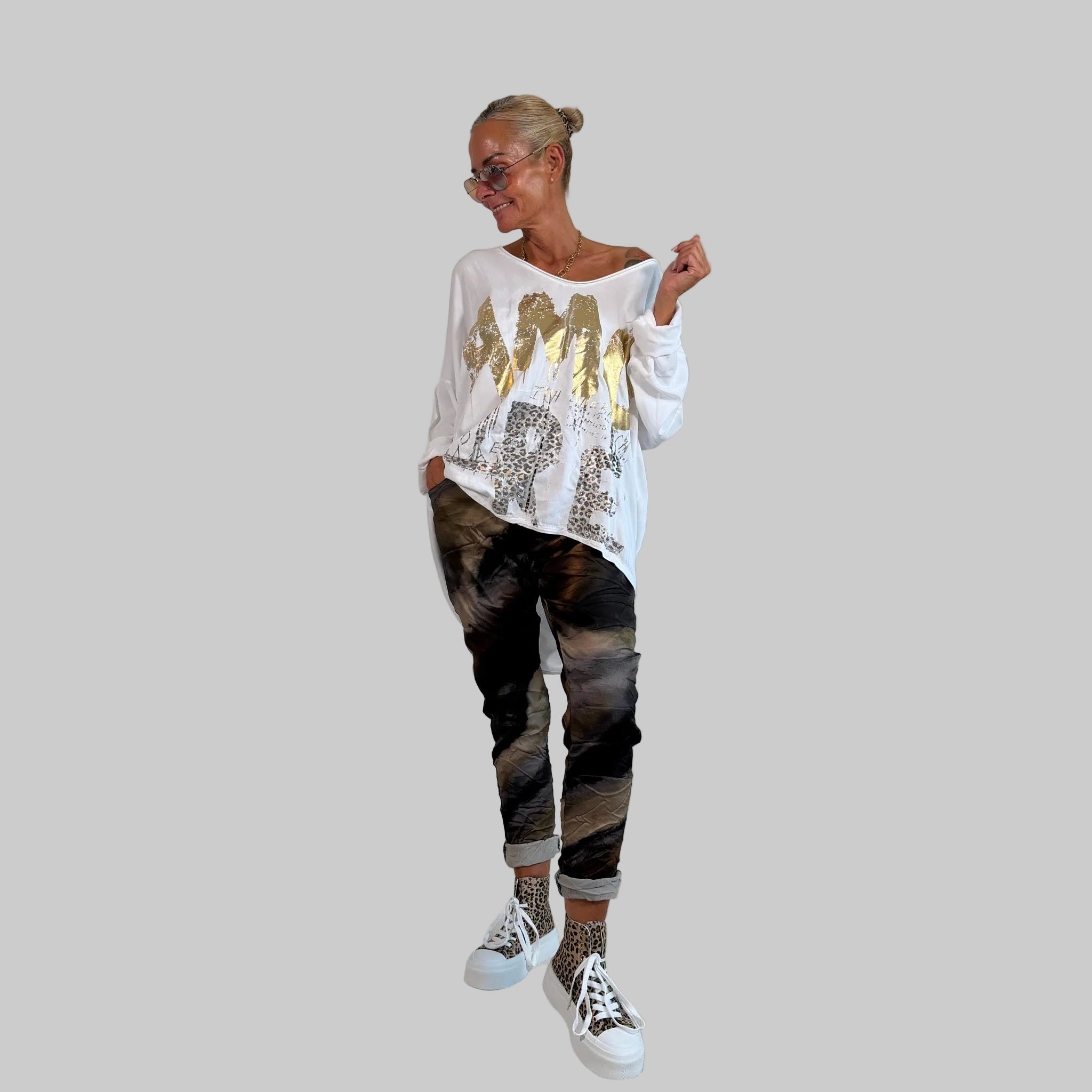 Longshirt Oversized "AMORE" - Farbauswahl