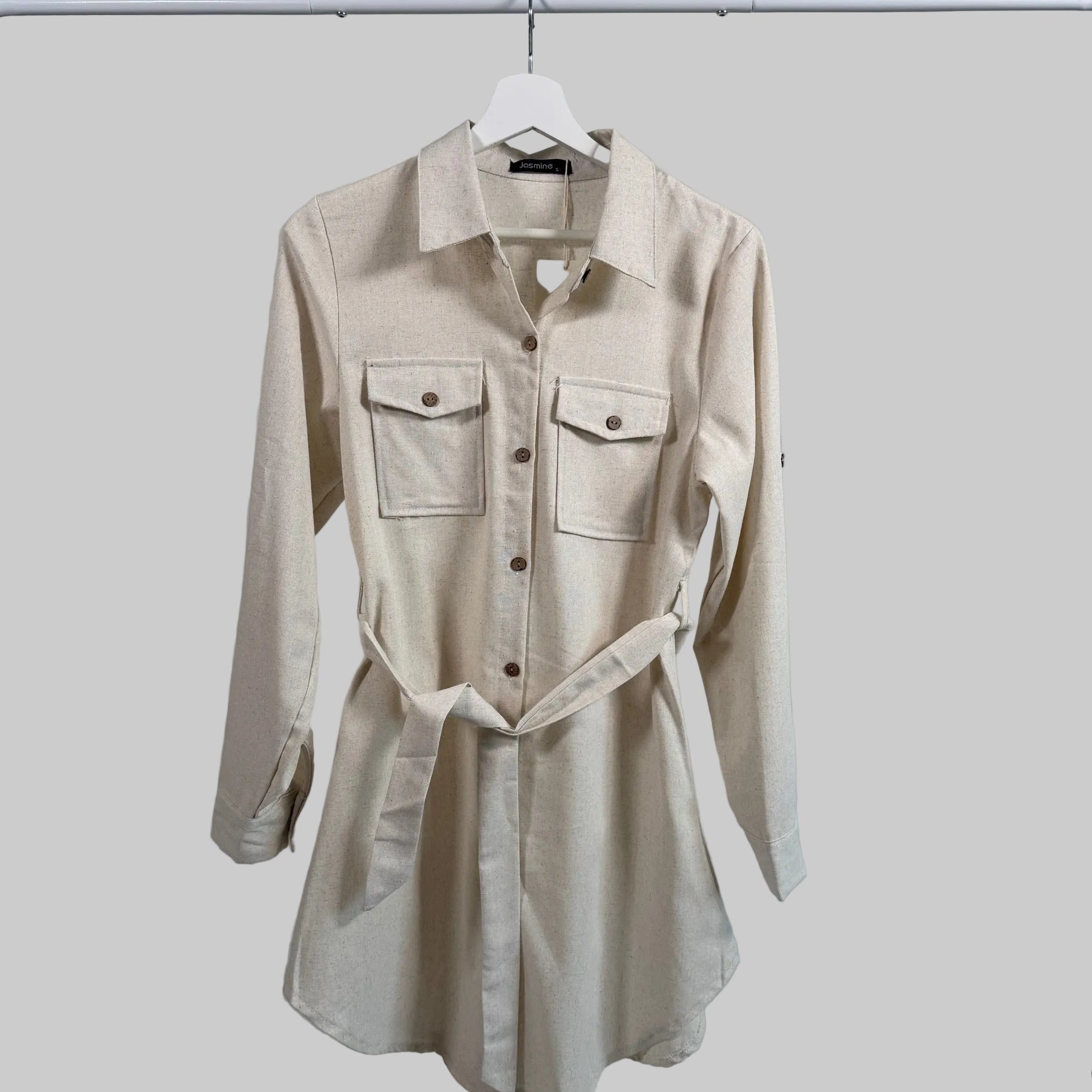 Longbluse mit Gürtel