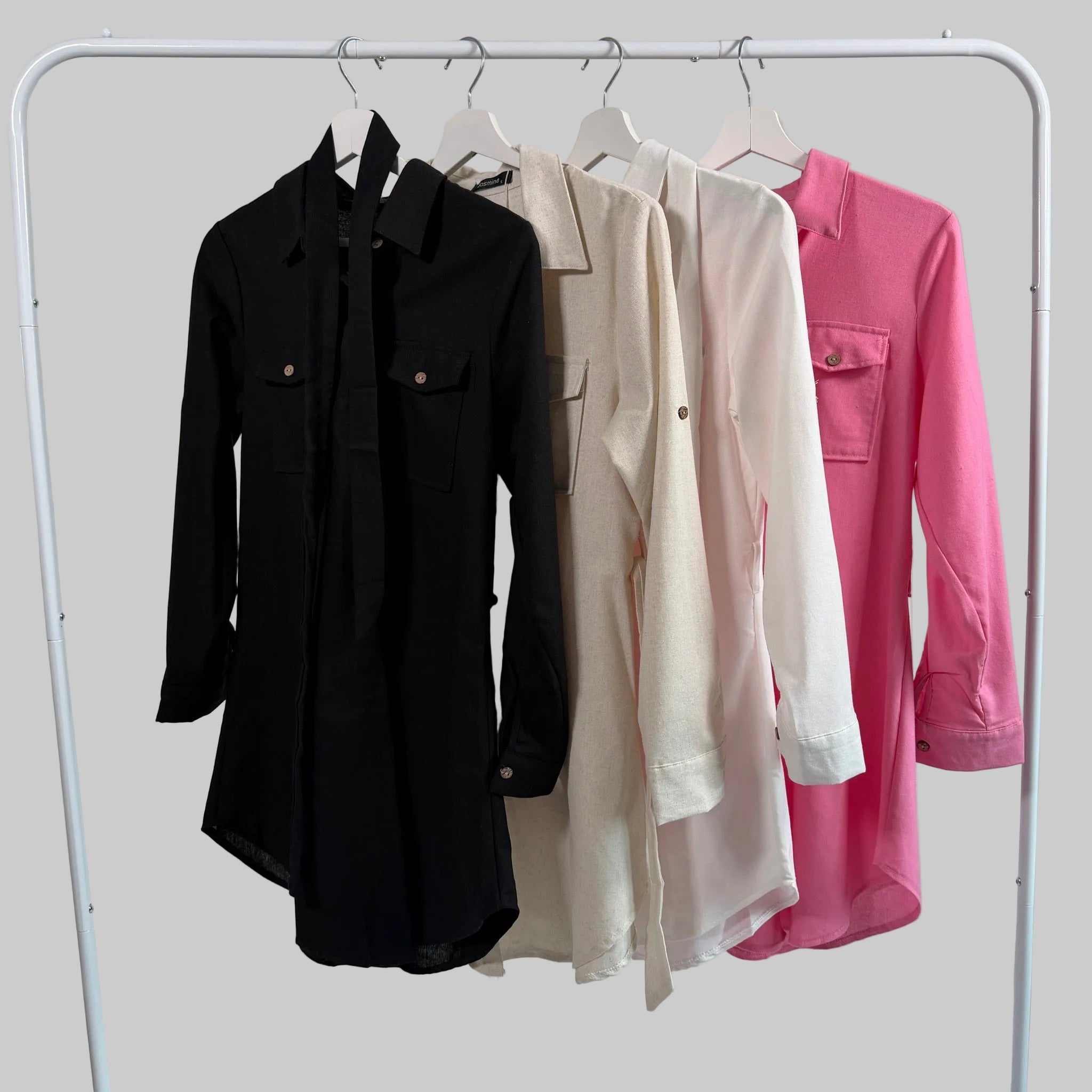 Longbluse mit Gürtel