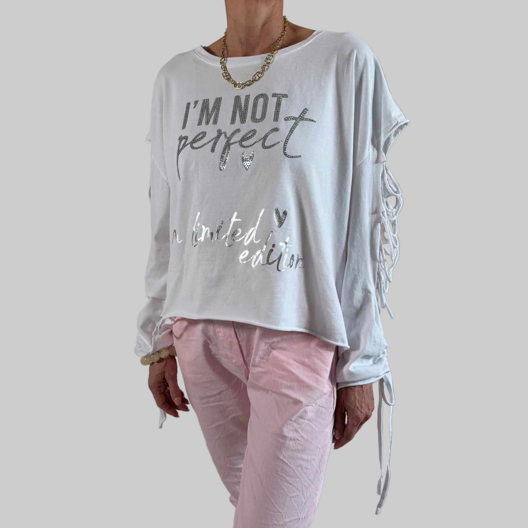 Langarmshirt Schnüroptik - Farbauswahl