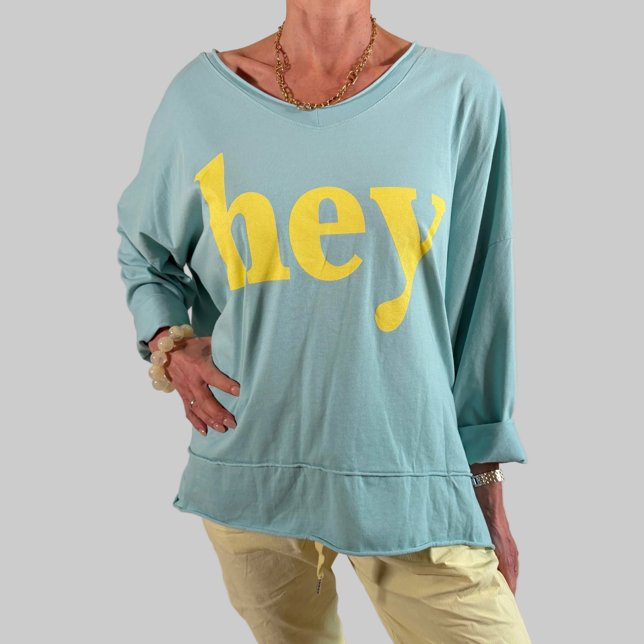 Langarmshirt Hey - Farbauswahl