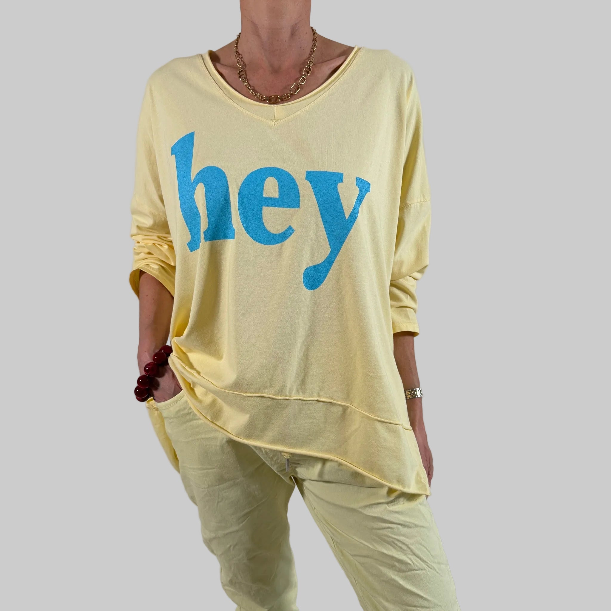 Langarmshirt Hey - Farbauswahl