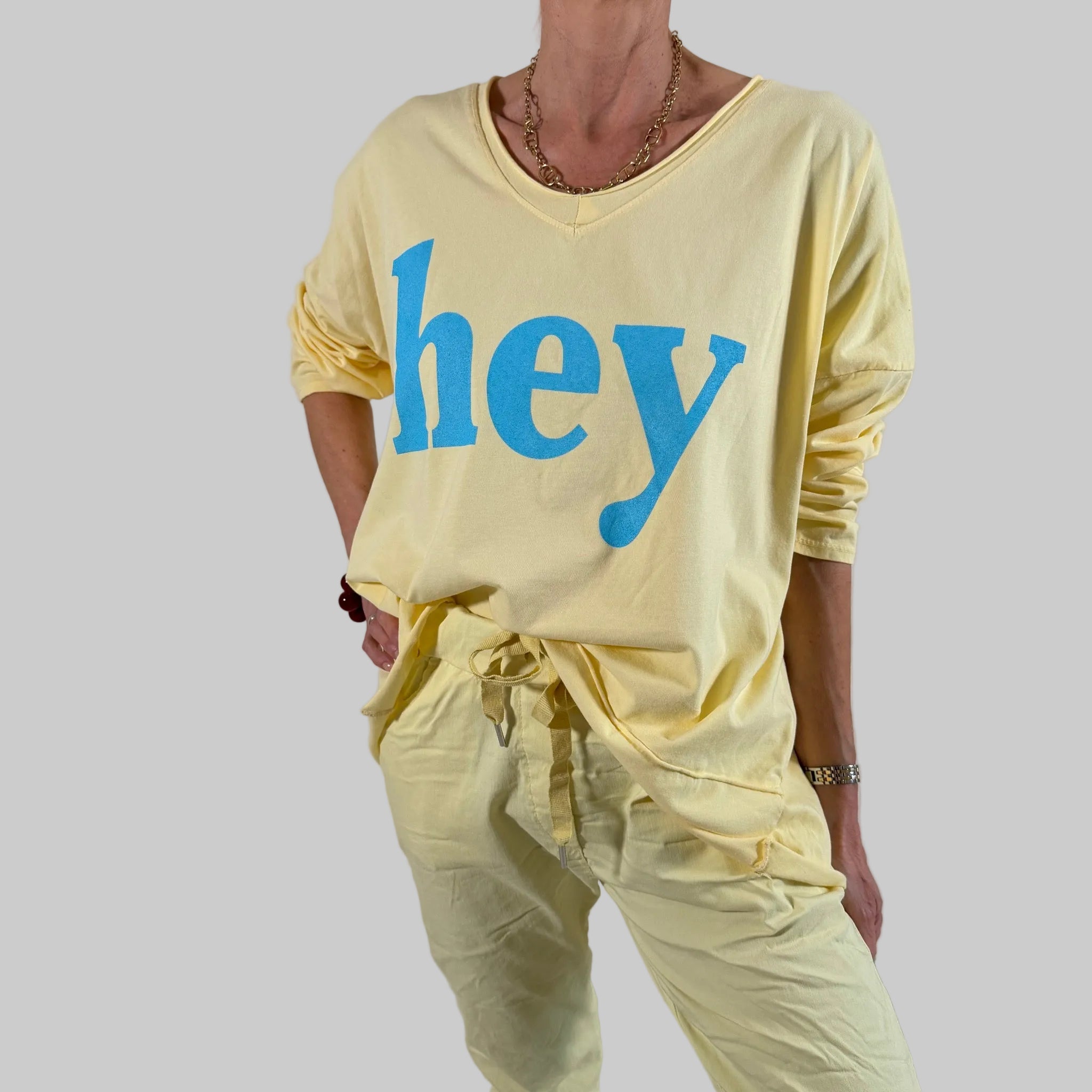 Langarmshirt Hey - Farbauswahl