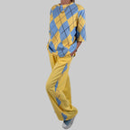 Zweiteiler Argyle Look - Farbauswahl