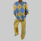 Zweiteiler Argyle Look - Farbauswahl