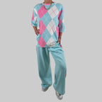 Zweiteiler Argyle Look - Farbauswahl