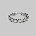 Herz Gliederarmreif Silber